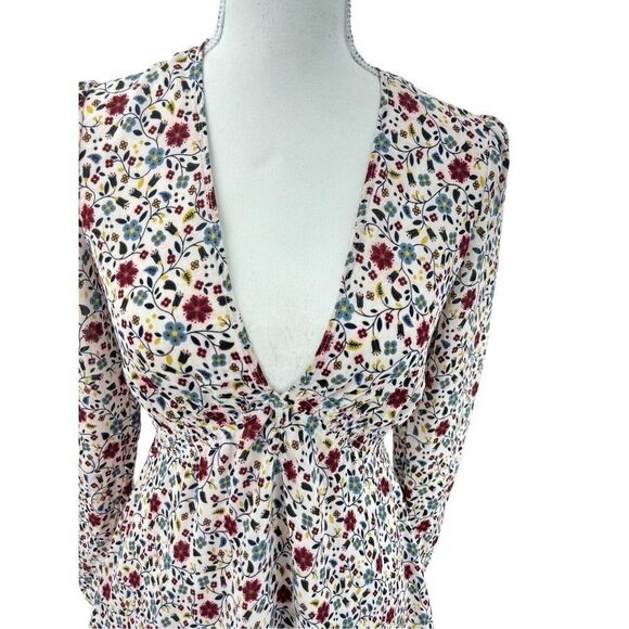 A.L.C  100 silk long sleeve floral dress size 2 - Picture 9 of 15